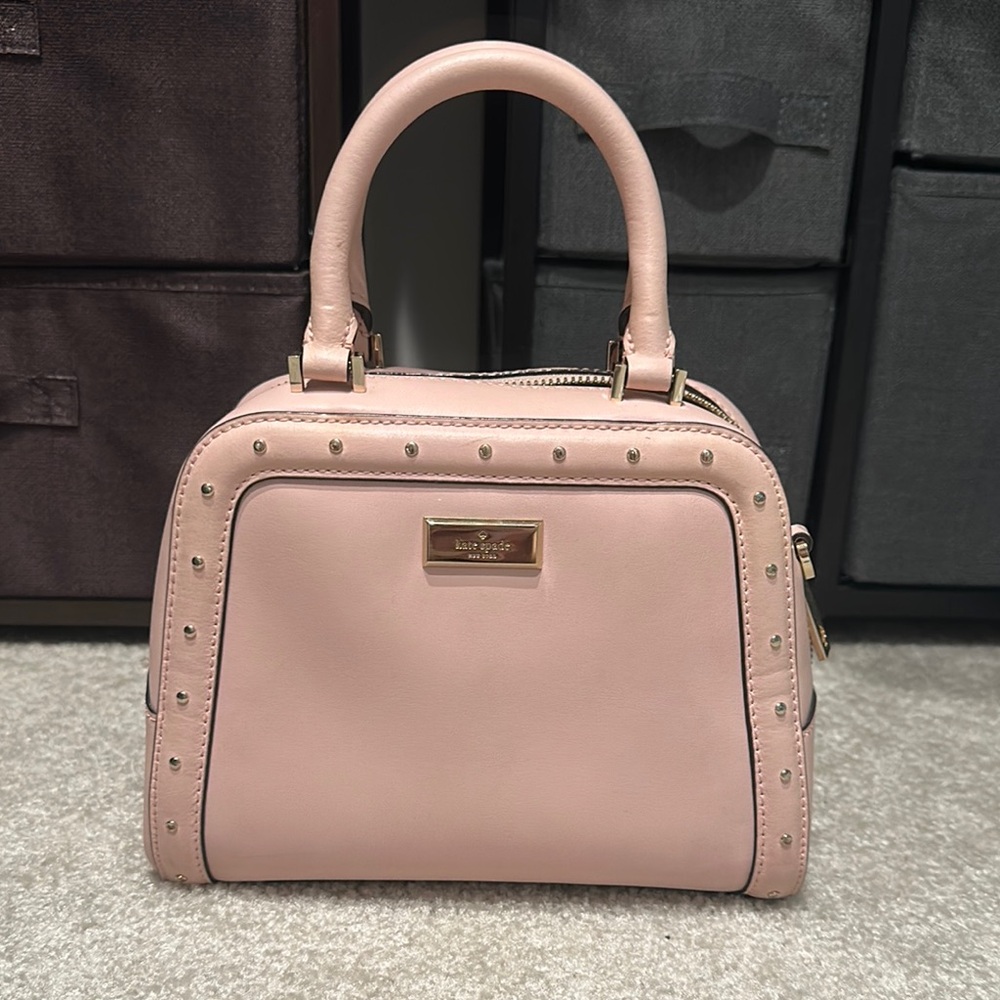 Kate Spade Pink Satchel with Modern Metal Accents